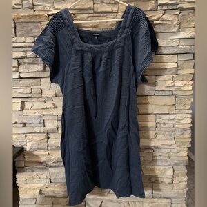 Navy Blue Madewell Square Neck Dress